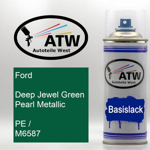 Ford, Deep Jewel Green Pearl Metallic, PE / M6587: 400ml Sprühdose, von ATW Autoteile West.